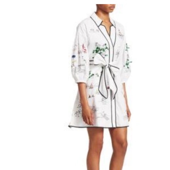 Tanya Taylor Dresses & Skirts - Tanya Taylor Briana Palm Embroidered
Dress size 8 great clean condition